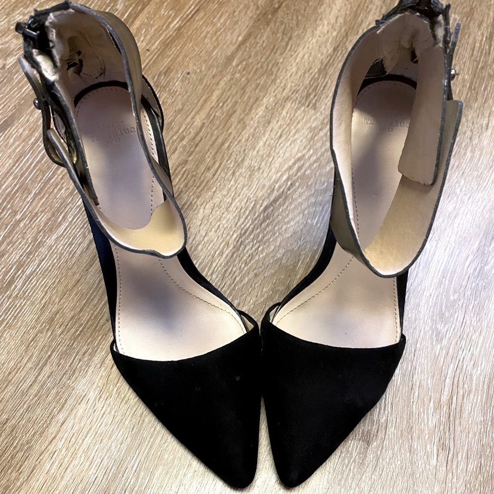 Black ankle cuff zara heels in black